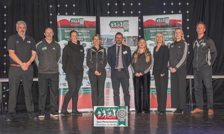 Matthew Freeman and his Sport Pembrokeshire team-mates